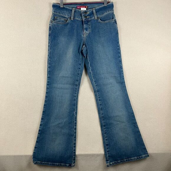 SO NWT Vintage Wide Waist Hipster Flare Jeans Size 7 Short JR Girls  Wide Leg - Picture 5 of 8